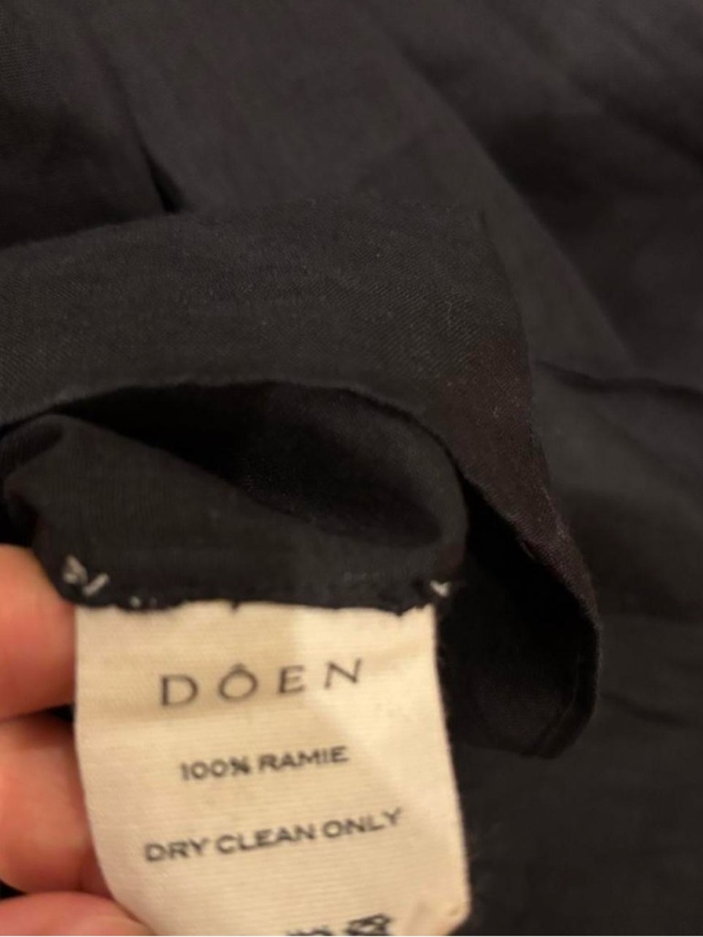 DÔEN Almadia Lace Trim Ramie Shift Minidress - Picture 8 of 8